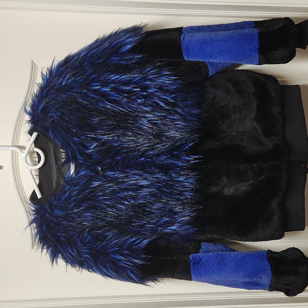 Shachi Blue Women's S coat Faux Fur